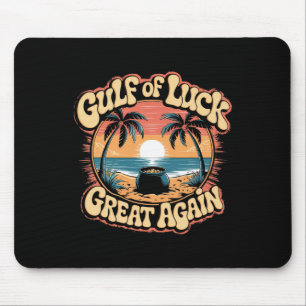 Tapis De Souris Golfe de chance St. Patrick Trump rétro plage T