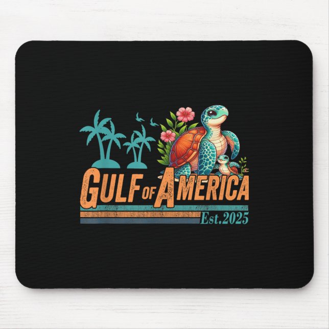 Tapis De Souris Golfe De Usa Amérique Est 2025 Tortue Golfe Mexiqu (Devant)