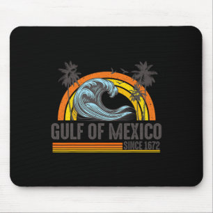 Tapis De Souris Golfe Du Mexique Depuis 1672 Plage Vintage Vac Été