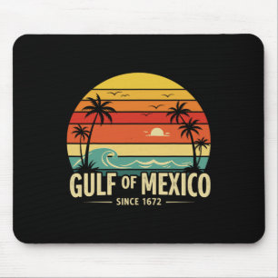 Tapis De Souris Golfe Du Mexique Depuis 1672 Sunset Vibes Vintage