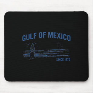 Tapis De Souris Golfe Du Mexique Depuis 1672 Vintage Plage Surf Su