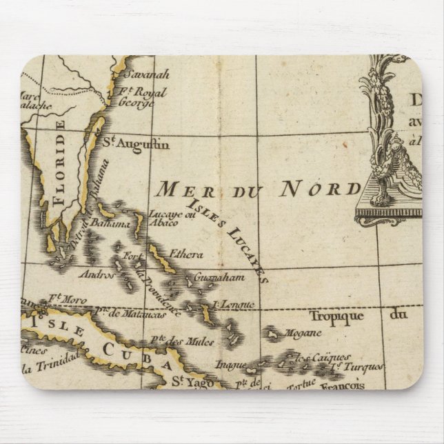 Tapis De Souris Golfe du Mexique, îles des Caraïbes (Devant)