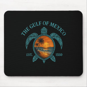 Tapis De Souris Golfe Du Mexique Tortue Est. 1550 soleils Vintages