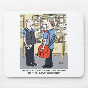 Tapis De Souris Golfer Postman aime le dessin sur le golf