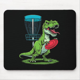 Tapis De Souris Golfeur de disque drôle dinosaure T-rex Sket Golfe