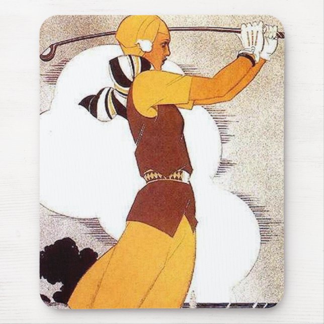 Tapis De Souris Golfeur de femme (Devant)