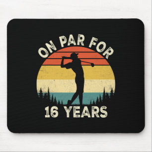 Tapis De Souris Golfeur drôle 16e anniversaire Golf 16 ans