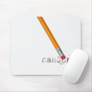 Tapis De Souris Gomme de crayon avec texte Cancer