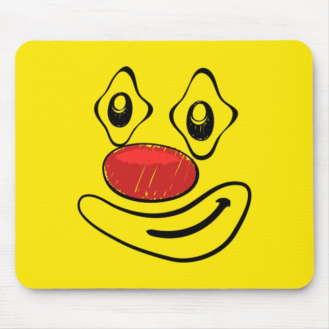 Tapis De Souris Goofy Clown visage jaune (Devant)