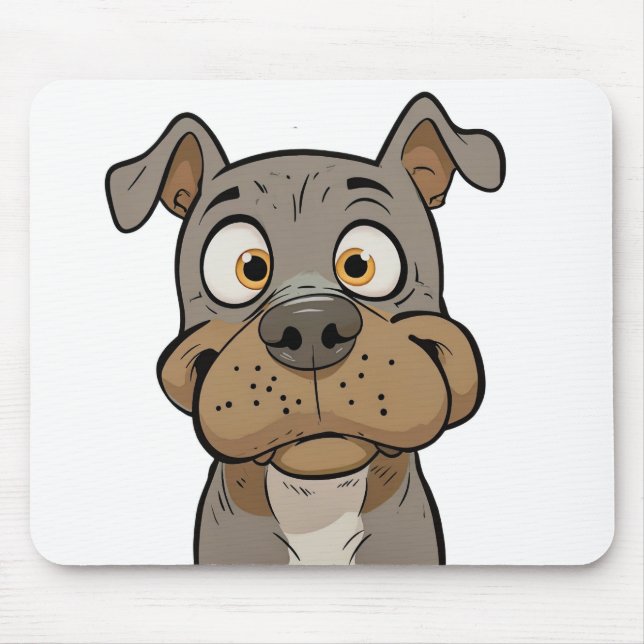 Tapis De Souris "Goofy Pup Love - Drôle chien Mousepad cadeau pour (Devant)