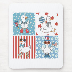 Tapis De Souris Goose American Usa Flag Jour commémoratif 4 juille