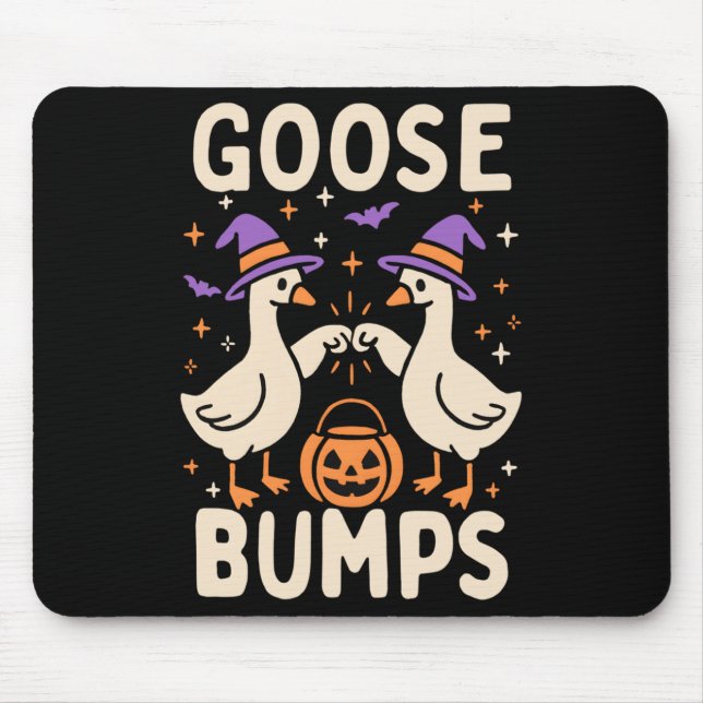 Tapis De Souris Goose Bumps Goosebumps Halloween Mème idiot drôle (Devant)