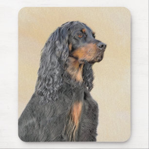 Tapis De Souris Gordon Setter Peinture - Joli art original chien