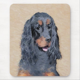 Tapis De Souris Gordon Setter Peinture - Joli art original chien