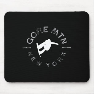 Tapis De Souris Gore Mountain New York Vintage Retro Snowboard