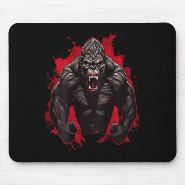 Tapis De Souris Gorilla Bodybuilding Workprint Gym (Devant)