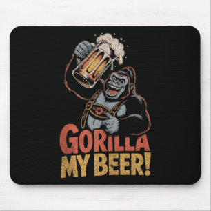 Tapis De Souris Gorilla Ma Bière Amusante Ape Stein Party Animal T