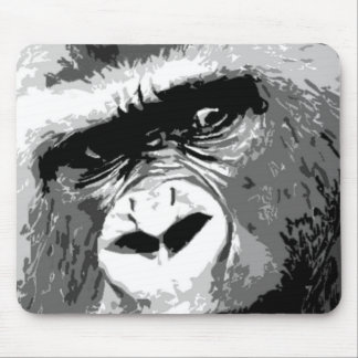 Tapis De Souris Gorille noire et blanche