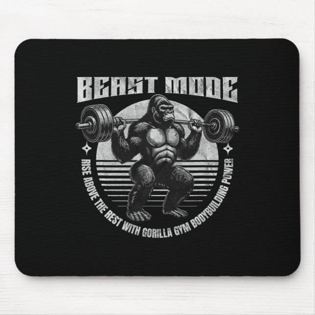 Tapis De Souris Gorille soulève haltère - Forme physique  (Devant)