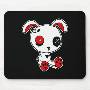 Tapis De Souris Goth Bunny Lazy Costume d'Halloween Scary Gothique