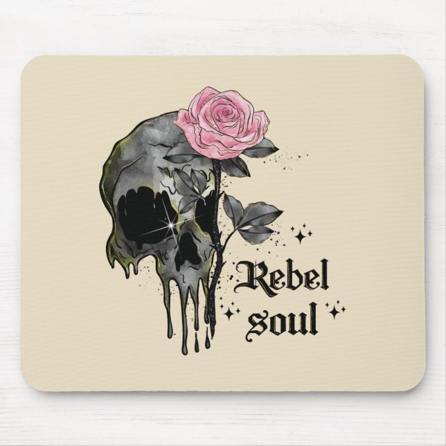 Tapis De Souris Goth Skull | Rebel Soul (Devant)
