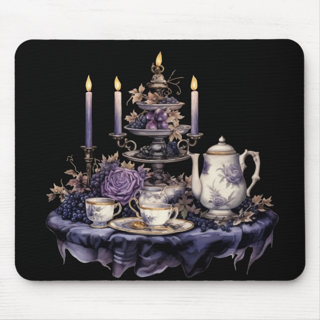 TAPIS DE SOURIS GOTHIC ORNATE VICTORIAN HIGH THÉ SERVICE (Devant)