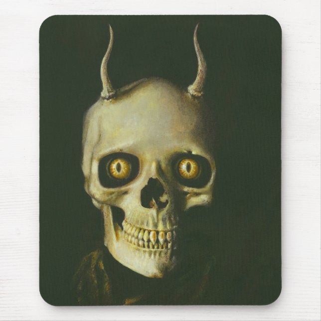 Tapis De Souris Gothique diable crâne Mousepad (Devant)