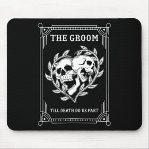 Tapis De Souris Gothique Halloween mariée mariée Mariage Chelorett