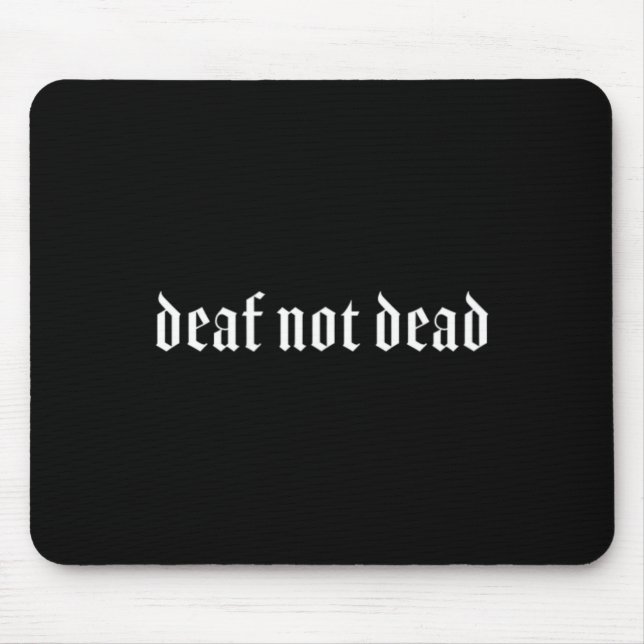 Tapis De Souris Gothique Sourd ASL Geste MAIN Sourde Perte d'audit (Devant)