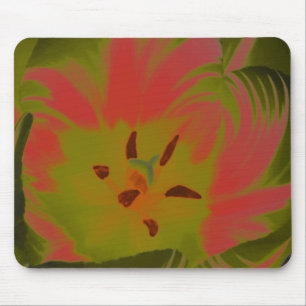Tapis De Souris Gothique Tulipe rouge Tulipe Mousepad