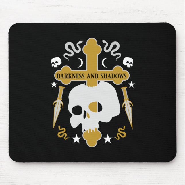 Tapis De Souris Goths Skull and Cross (Devant)