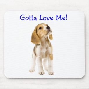 Tapis De Souris Gotta Love Me Beagle Puppy Mousepad
