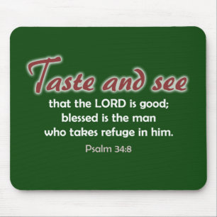 Tapis De Souris Goûtez et voyez (l'arrière - plan foncé)