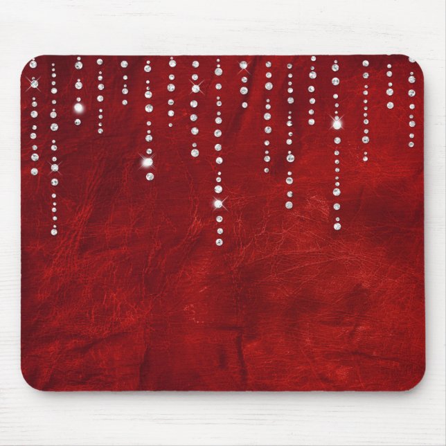 Tapis De Souris goutte de diamant sur cuir (Devant)