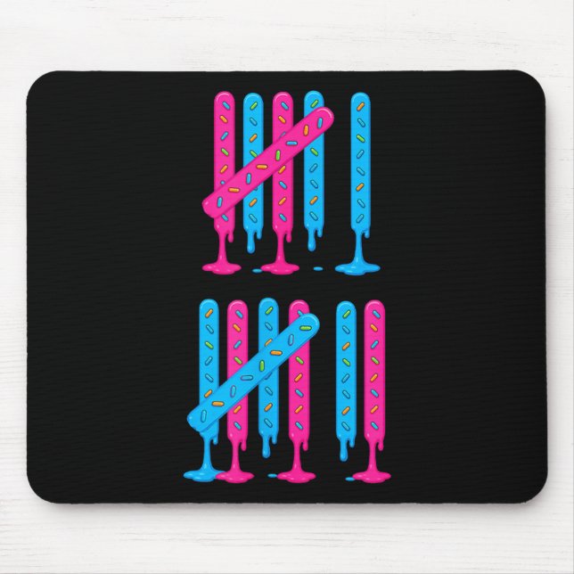Tapis De Souris Goutte de glace Tally Marks 67 Mème Compter 6 7 Br (Devant)