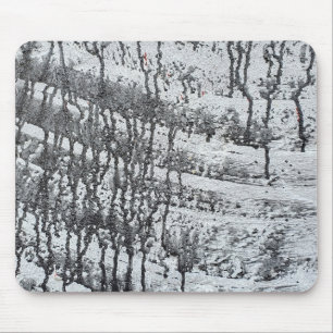 Tapis De Souris goutte de peinture noire sur béton