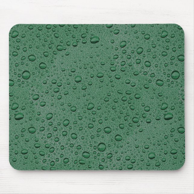 Tapis De Souris gouttelettes d'eau vertes (Devant)