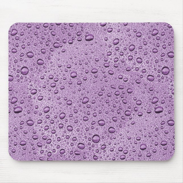 Tapis De Souris gouttelettes d'eau violette (Devant)