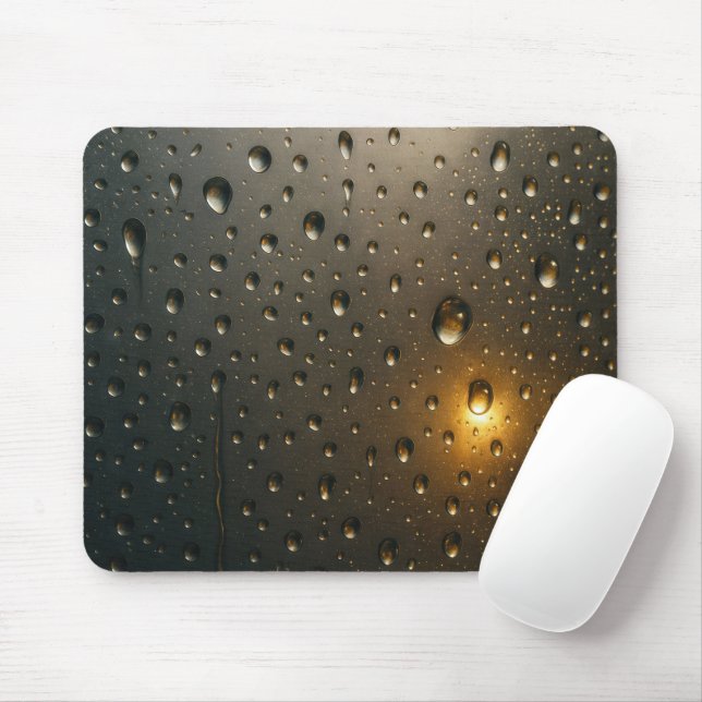 Tapis De Souris gouttes à plume avec lumière dorée (Avec souris)