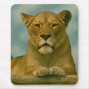 Tapis De Souris Grace Skybound - Lioness sur la haie