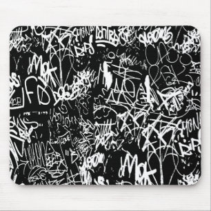Tapis De Souris Graffiti Abstrait Collage Motif d'impression