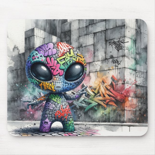 Tapis De Souris Graffiti Alien Mousepad (Devant)