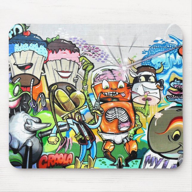 Tapis De Souris Graffiti amusant (Devant)