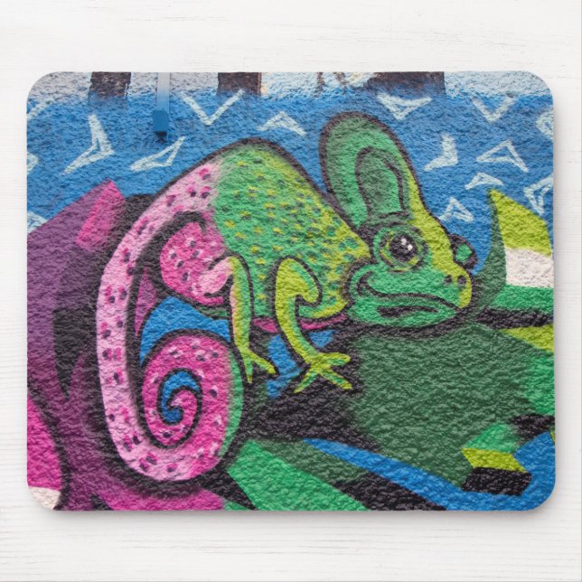 Tapis De Souris Graffiti coloré Chameleon (Devant)