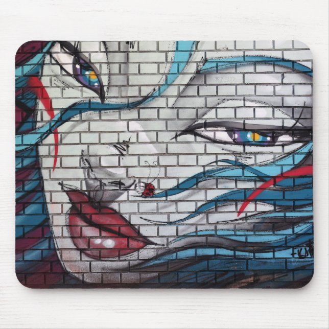 Tapis De Souris Graffiti de fille asiatique  (Devant)