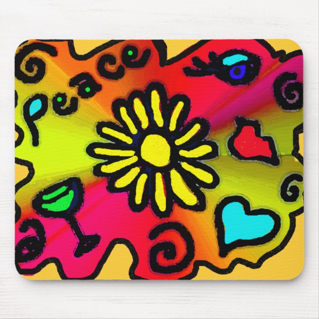 Tapis De Souris graffiti hippie (Devant)