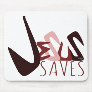 Tapis De Souris GRAFFITI JÉSUS ÉPARGNE en rouge