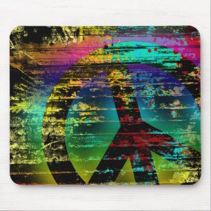 Tapis de souris graffiti numérique abstrait arc-en