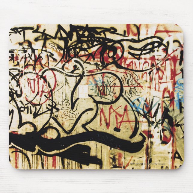 Tapis De Souris Graffiti sur un mur (Devant)