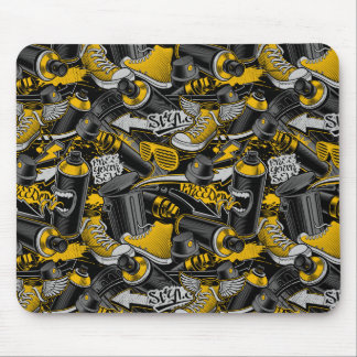 Tapis De Souris Graffiti urbain Motif de rue